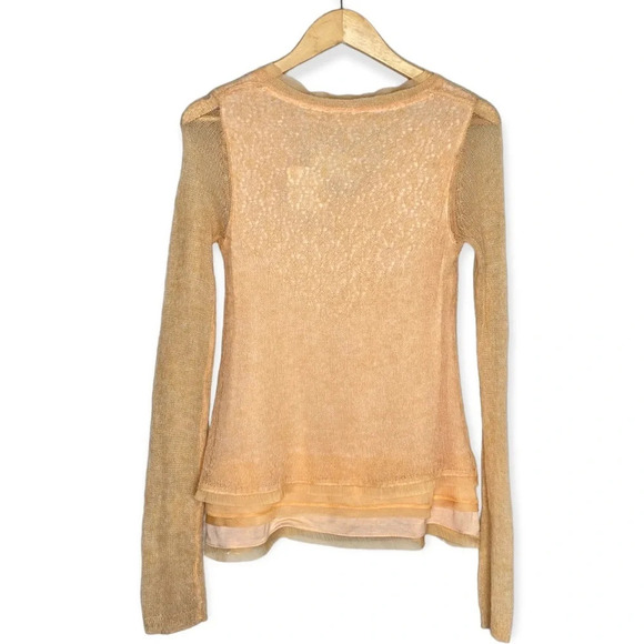 ✨NWT Anthropologie Knitted & Knotted Orange Alpaca Wool Alessia Sweater Size XS - Picture 7 of 9